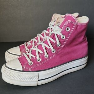 Converse Chuck Taylor All Star Lift Hi Platform Legend Berry Womens Size 7.5